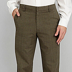 Comfort Wool Stretch Mens Flat Front Pant