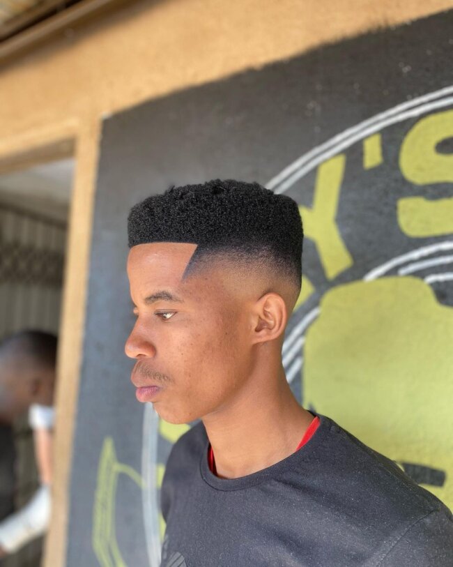 A bold look with box fade. 