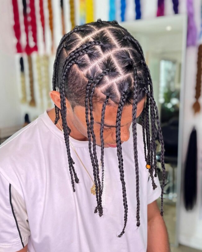 A unique look with braided. 