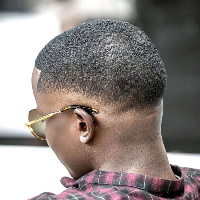 A bold look with short back and sides. 