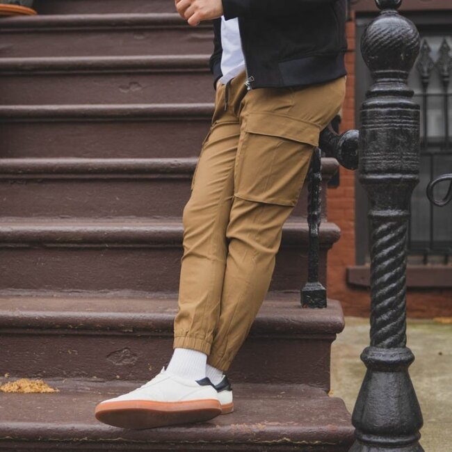 A classy look with khakis.