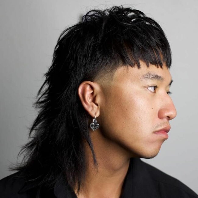 A unique look with modern mullet. 