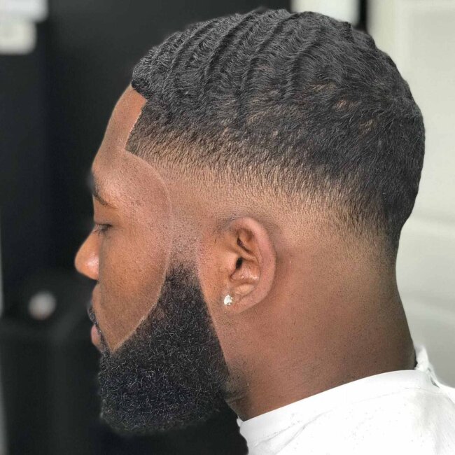 A bold look with waves and beard. 
